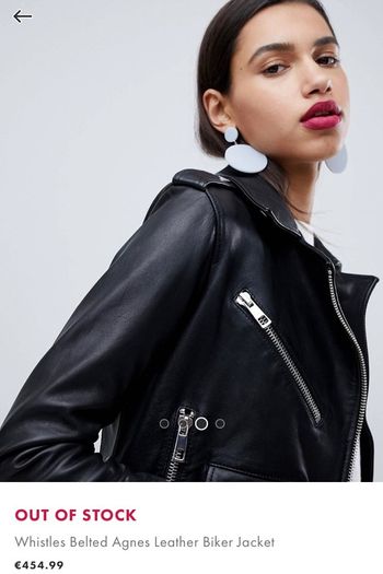 Whistles leather biker jacket