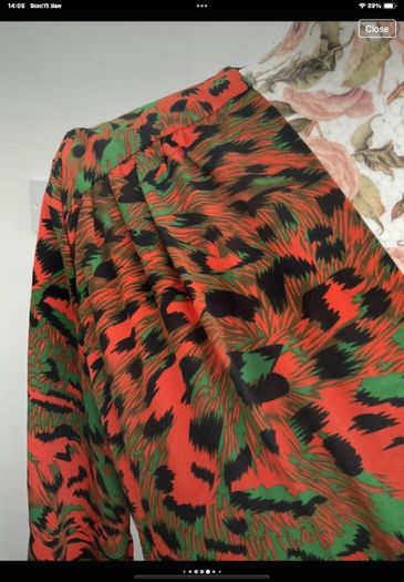 dress Bnwt wrap effect midi dress JS Millennium dress khaki & orange animal print