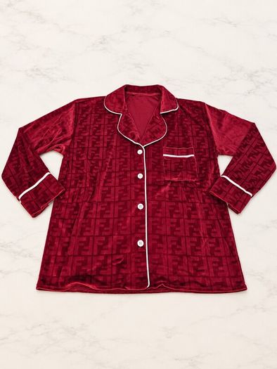 Burgundy Velvet Pyjamas