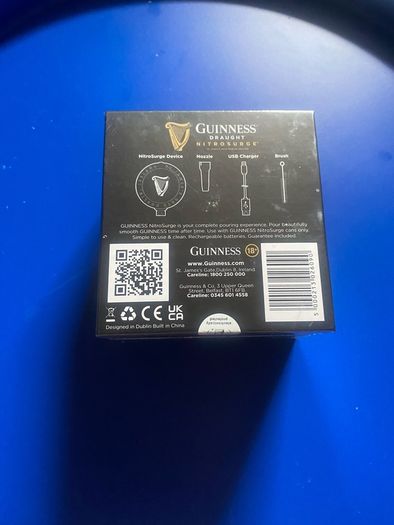 Guinness Draught Nitrosurge Device and 4 Guinness glasses brand new