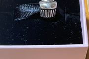 Pandora Cupcake Charm Sterling Silver with 14K Yellow Gold -like new