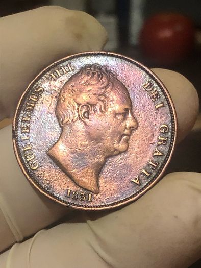 1831 Penny William IV Nice Grade With Toning