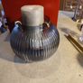 Round Ball Tealight / large Candle Candle Holder with gold metal holder Image 5