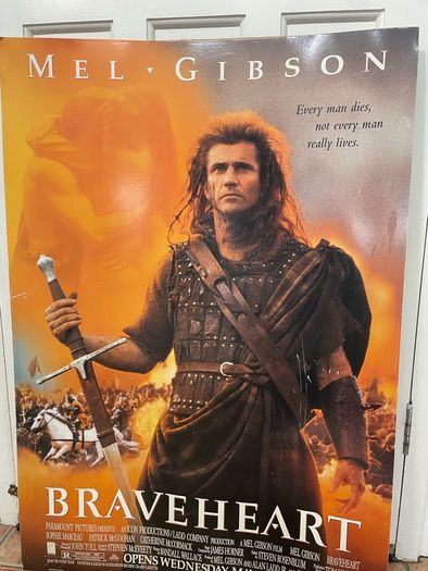 Braveheart Original 1995 Large Movie Display Poster