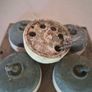 Set of Five Antique Porcelain and Brass Light Switches Image 3