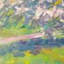 "Cherry Blossoms,Springtime,Clontarf" Large Oil on Canvas Painting.Artist.Norman Teeling. Image 6