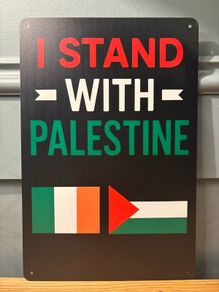 Palestine Tin Metal Sign