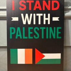 Palestine Tin Metal Sign