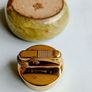 Vintage W.German Onyx & Brass Table Top Lighter Image 5