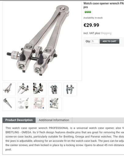 Watch case opener