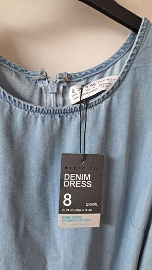 Light blue denim dress