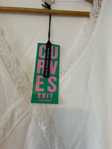 River Island curves white ladies top plus size - New