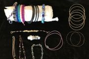 Assorted bracelets and rings