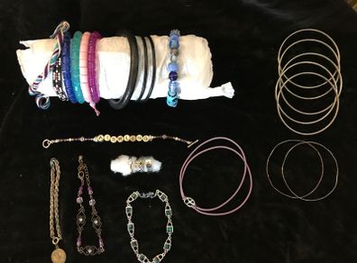 Assorted bracelets and rings