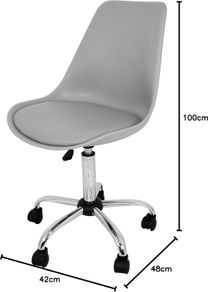 Office study 360 swivel chair with wheels. Excellent.con