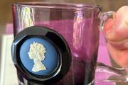 Wedgwood Glass tankard commemorating the Silver Jubilee of H.M. Queen Elizabeth II in 1977.