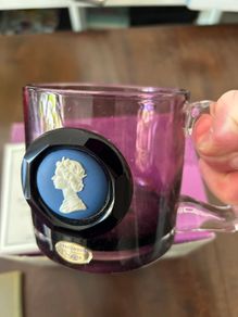Wedgwood Glass tankard commemorating the Silver Jubilee of H.M. Queen Elizabeth II in 1977.