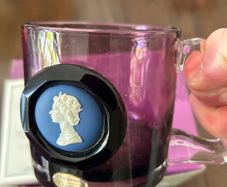 Wedgwood Glass tankard commemorating the Silver Jubilee of H.M. Queen Elizabeth II in 1977.