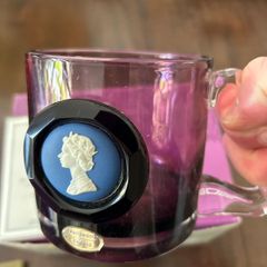 Wedgwood Glass tankard commemorating the Silver Jubilee of H.M. Queen Elizabeth II in 1977.