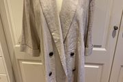 Zara linen mix unstructured jacket - 14-16 - new
