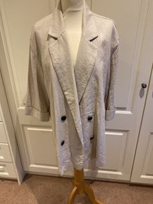 Zara linen mix unstructured jacket - 14-16 - new