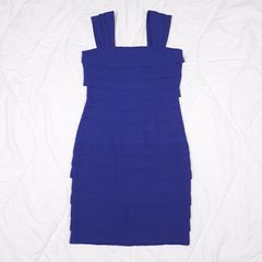 Jaeger Blue Navy Sleeveless Bandage Mini Dress 10UK/38EU