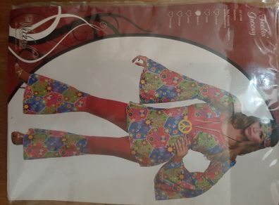 Hippy Ladies Fancy Dress Costume - Medium