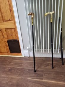 Walking stick decorative metal