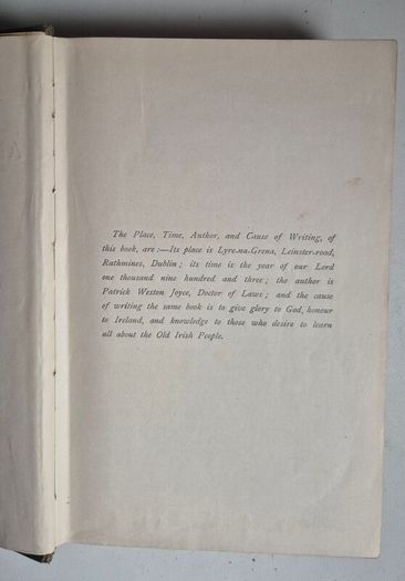 P.W. Joyce's A Social History of Ancient Ireland, 1920