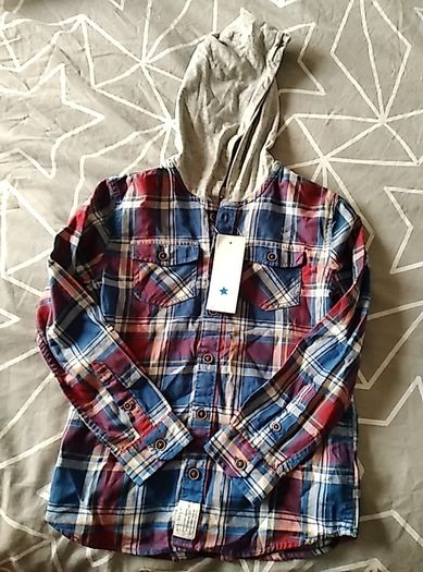Brand new with tag boys hooded shirt