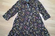 Floral print dress with a bow in front