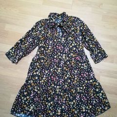 Floral print dress with a bow in front