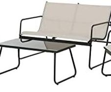 4 Pieces, Garden Table and Chairs