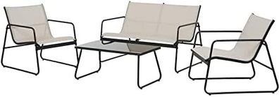 4 Pieces, Garden Table and Chairs