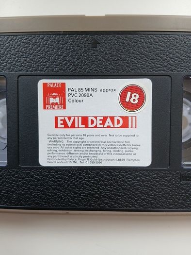 Evil Dead 2 Kiss Your Nerves Goodbye Film On Large Box Rental Version (Not Ex Rental)