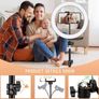 10 inch Ring Light with Tripod Stand & Phone Holder, Selfie Ringlight with Remote for Phone, 70" Tall Circle Light, LED Ring Lamp Image 4