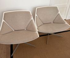 Pair or Republic of Fritz Hansen space chairs