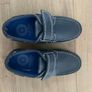 Kids Navy Leather Shoes Image 2