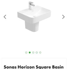 2x Sonas basin with semi pedestal, 55 cm