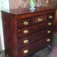 George 111 inlaid mahogany Antique Chest of Drawers