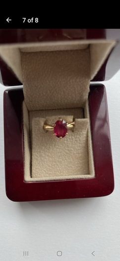 Ruby gold ring