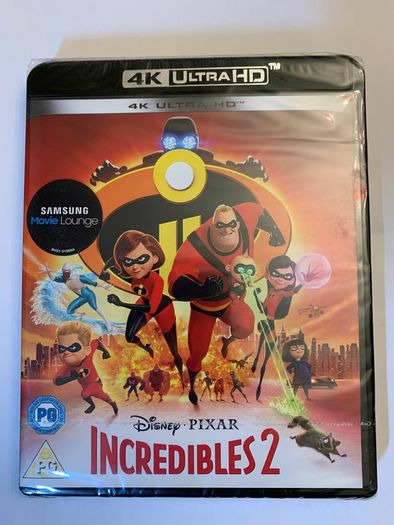 Incredibles 2 4K Blu Ray Brand New & Sealed