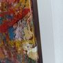 48cm Original Abstract Painting Framed Abstract Painting Fiery Red Orange Painting Modern Art Contemporary Irish Abstract Gerhart Richter Style Image 5