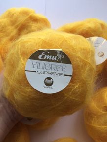 Luxury mohair in sunny yellow shade