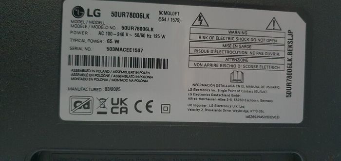 LG 55 inch Smart TV