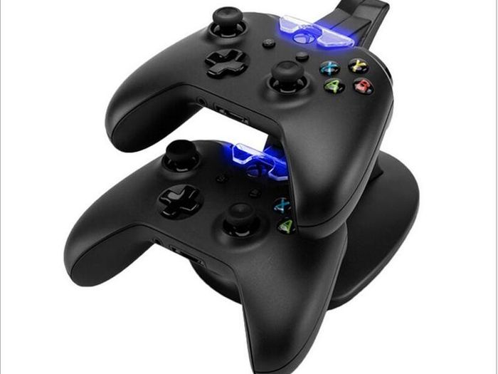 Xbox One S X Controller Dual Charger Docking Station Charging Stand Dock Black