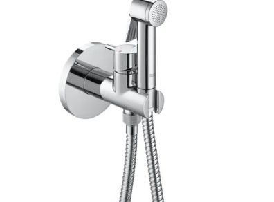 Roca BE FRESH - Wall-mounted bidet shower set with mixer tap wall bracket, chrome finish