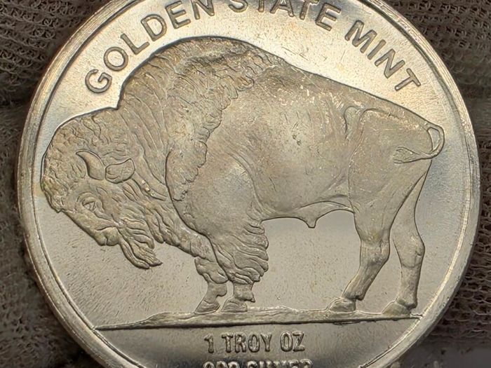 Golden State Mint 1 Troy Oz .999 Fine Silver Coin Buffalo Indian Head