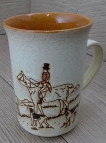 Hunting Scene Mug Horse and Hounds Hunt Vintage Ashdale Stoneware England