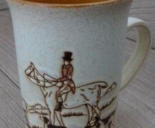 Hunting Scene Mug Horse and Hounds Hunt Vintage Ashdale Stoneware England